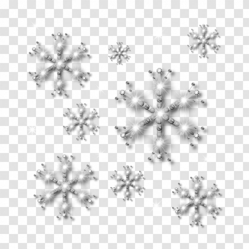 Snowflake - Petal - Emitting Snowflakes Transparent PNG