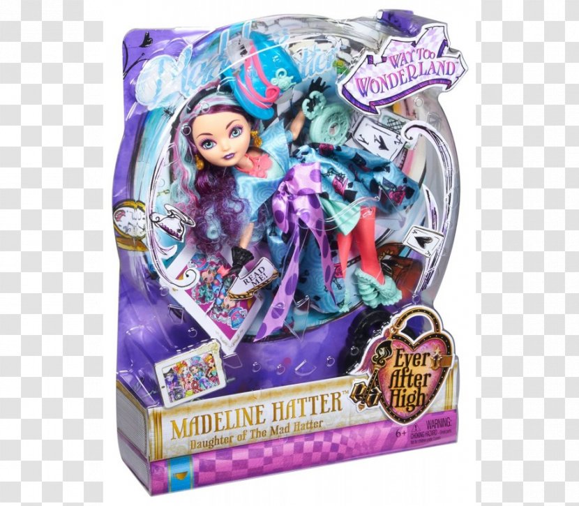 Ever After High Way Too Wonderland Madeline Hatter Doll Legacy Day Apple White Kitty Cheshire Toy Transparent PNG