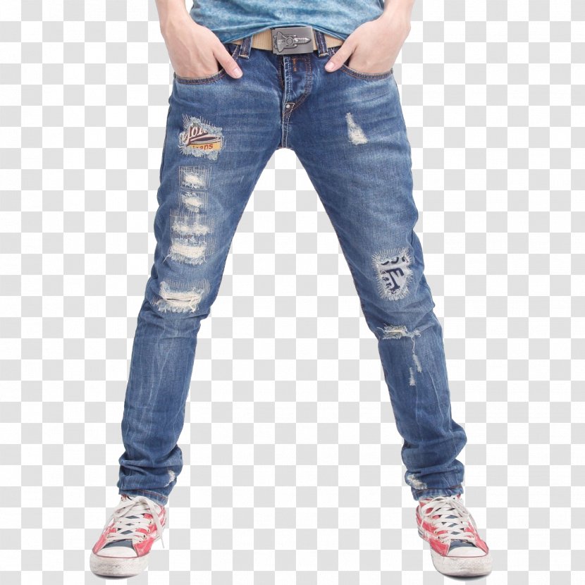 Jeans Fashion Slim-fit Pants Denim - Blue Transparent PNG
