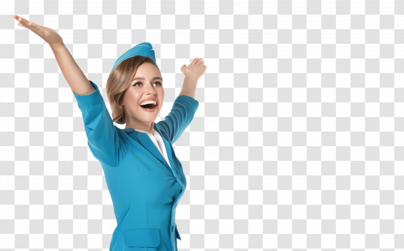 Gesture Arm Happy Fun Cheering - Electric Blue Smile Transparent PNG