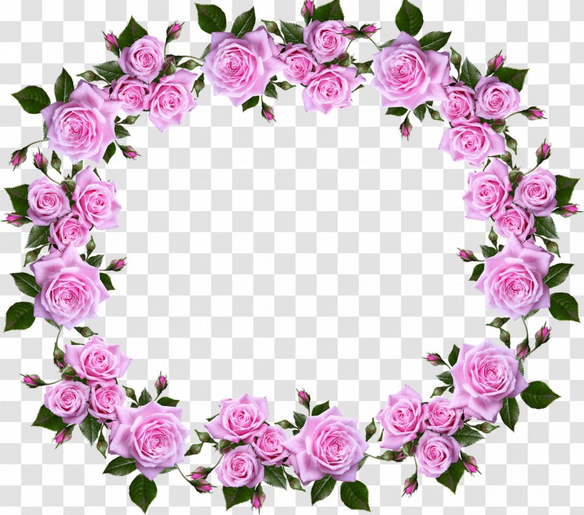 Borders And Frames Rose Picture Decorative Arts Image - Wreath Transparent PNG