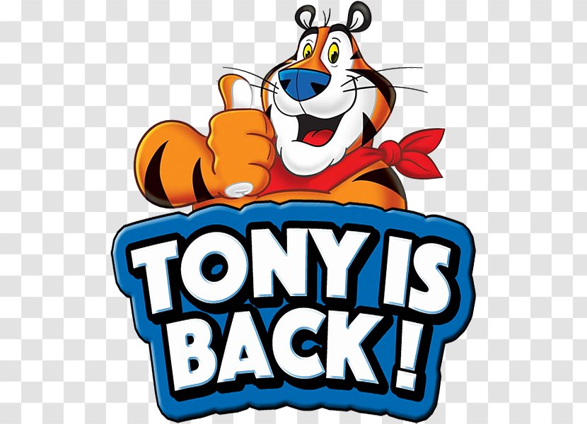 Frosted Flakes Tony The Tiger Breakfast Cereal Kellogg's - Cartoon Transparent PNG