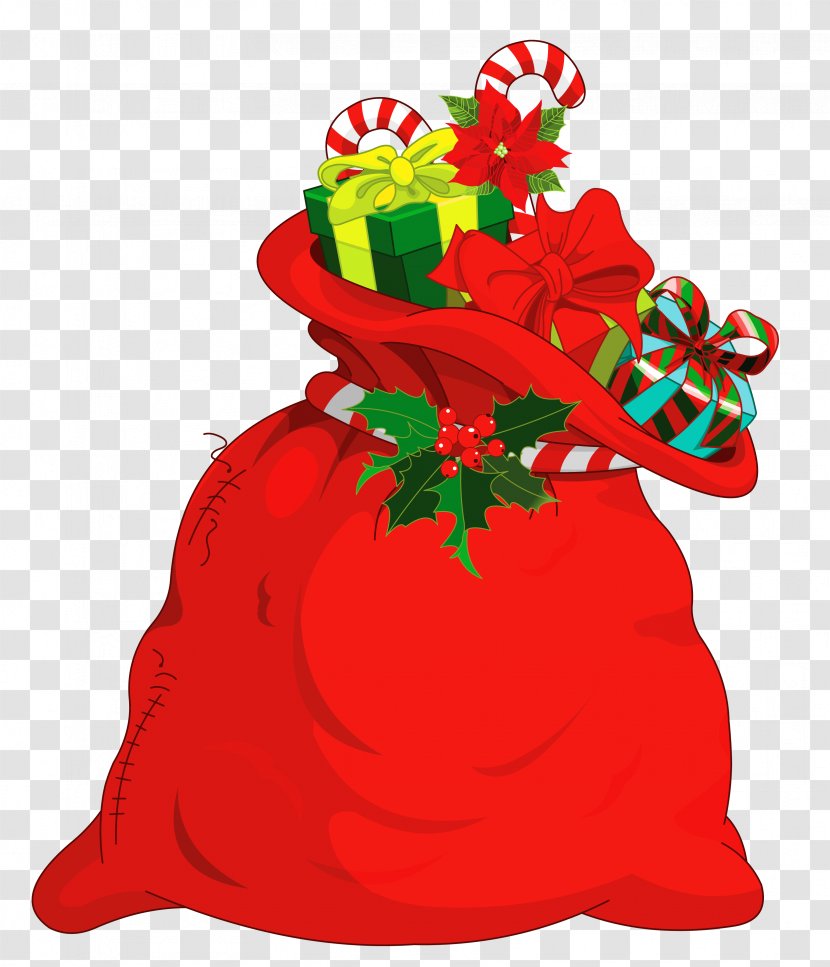Santa Claus Christmas Gift Clip Art - Royalty Free - Bag Picture Transparent PNG