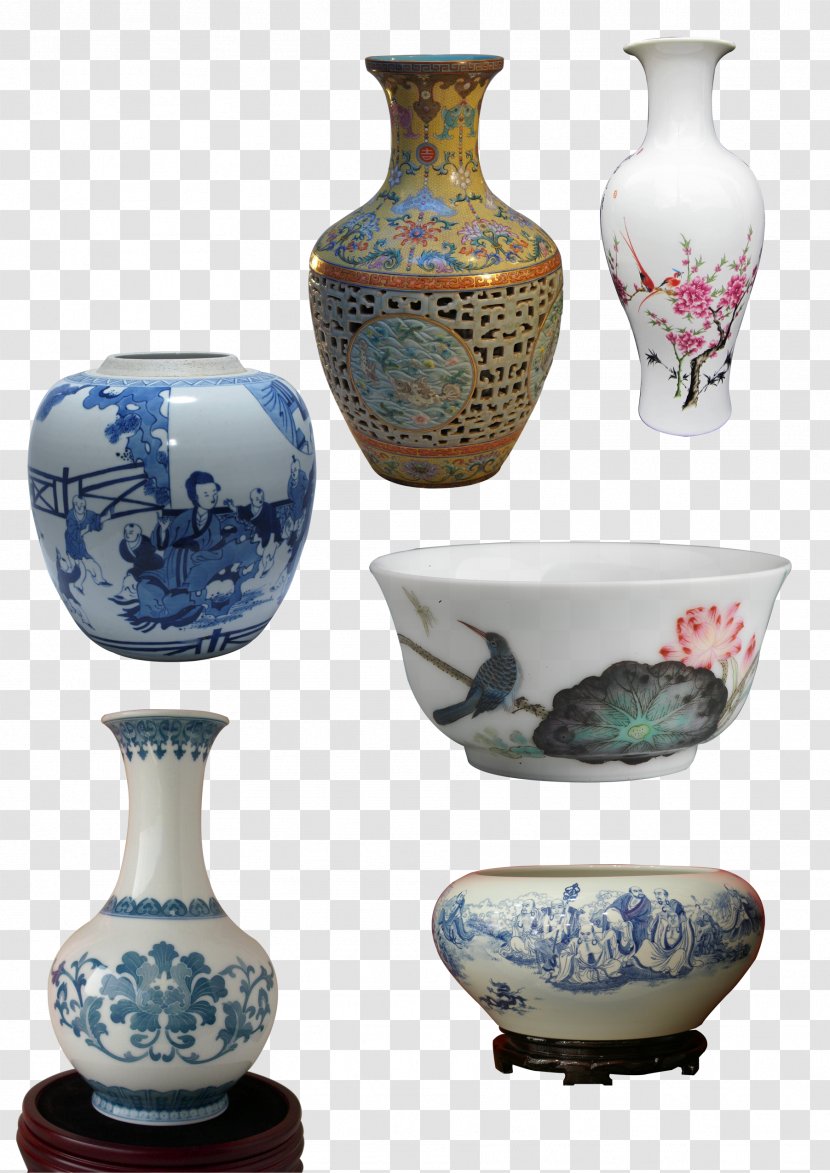 Porcelain Vase Download - Gratis - Ancient Bottle Device Transparent PNG