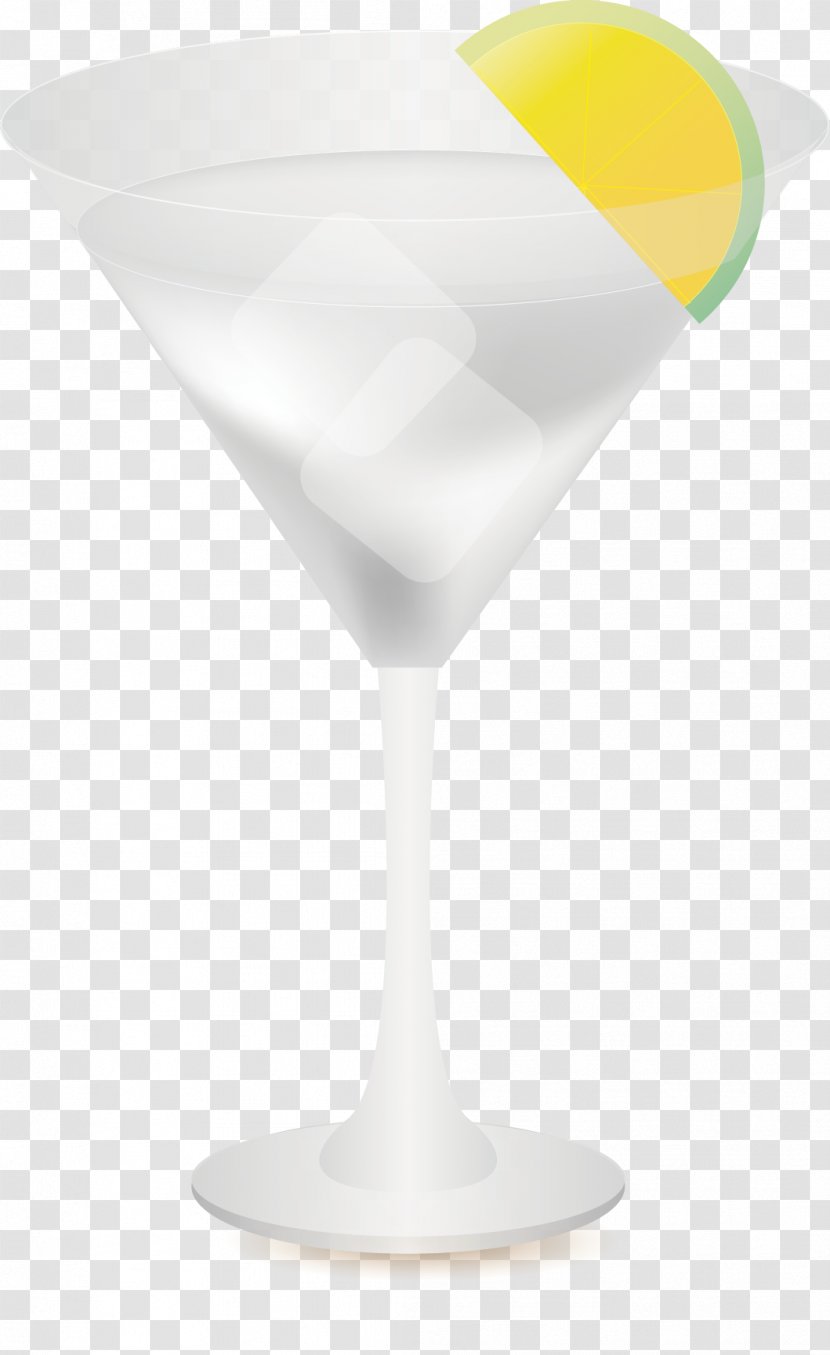 Martini Cocktail Garnish Champagne Glass - Stemware - Vector Hand-painted Lemon Juice Transparent PNG