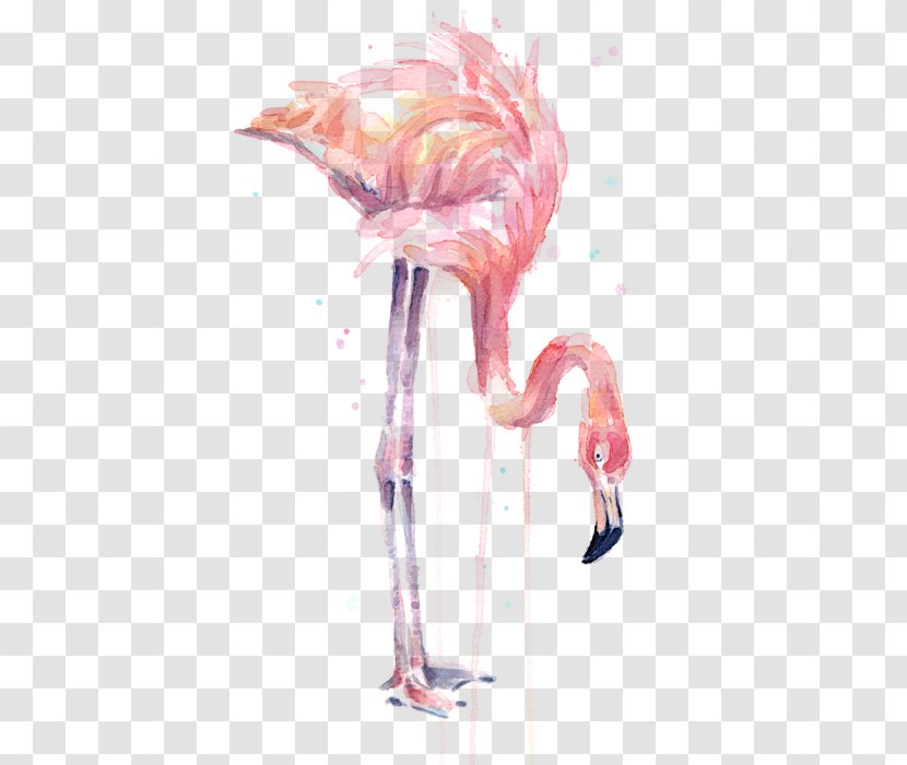 Watercolor Painting Flamingo Art Printmaking - Fine Transparent PNG