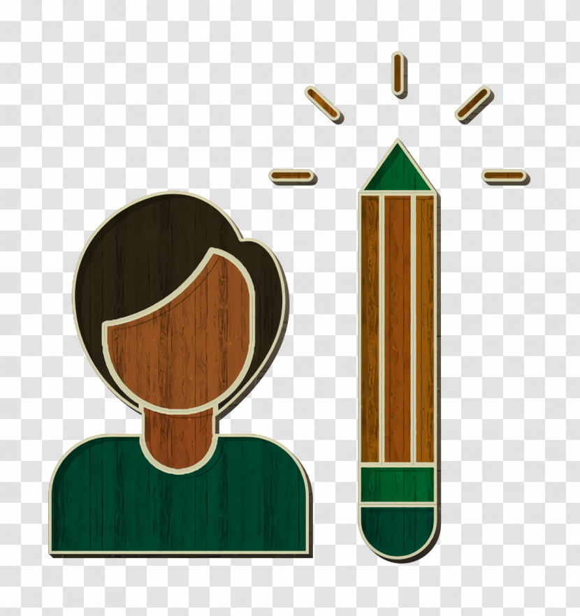 Man Icon Creative Icon Pencil Icon Transparent PNG