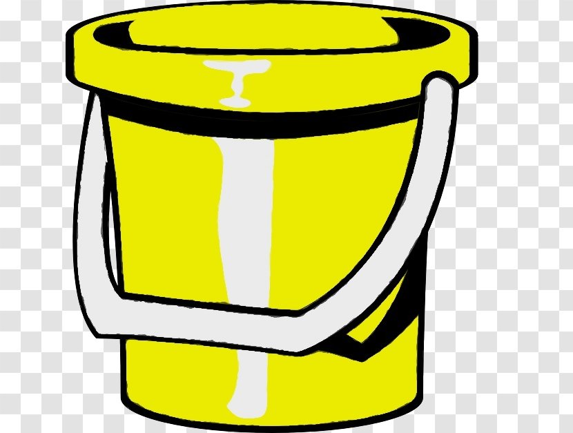 Yellow Clip Art Line Waste Container Containment - Wet Ink Transparent PNG