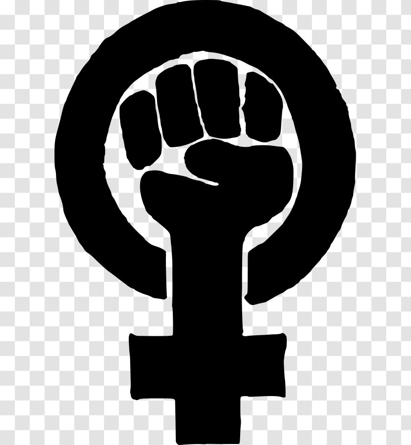 Black Feminism Gender Symbol White - Logo Transparent PNG