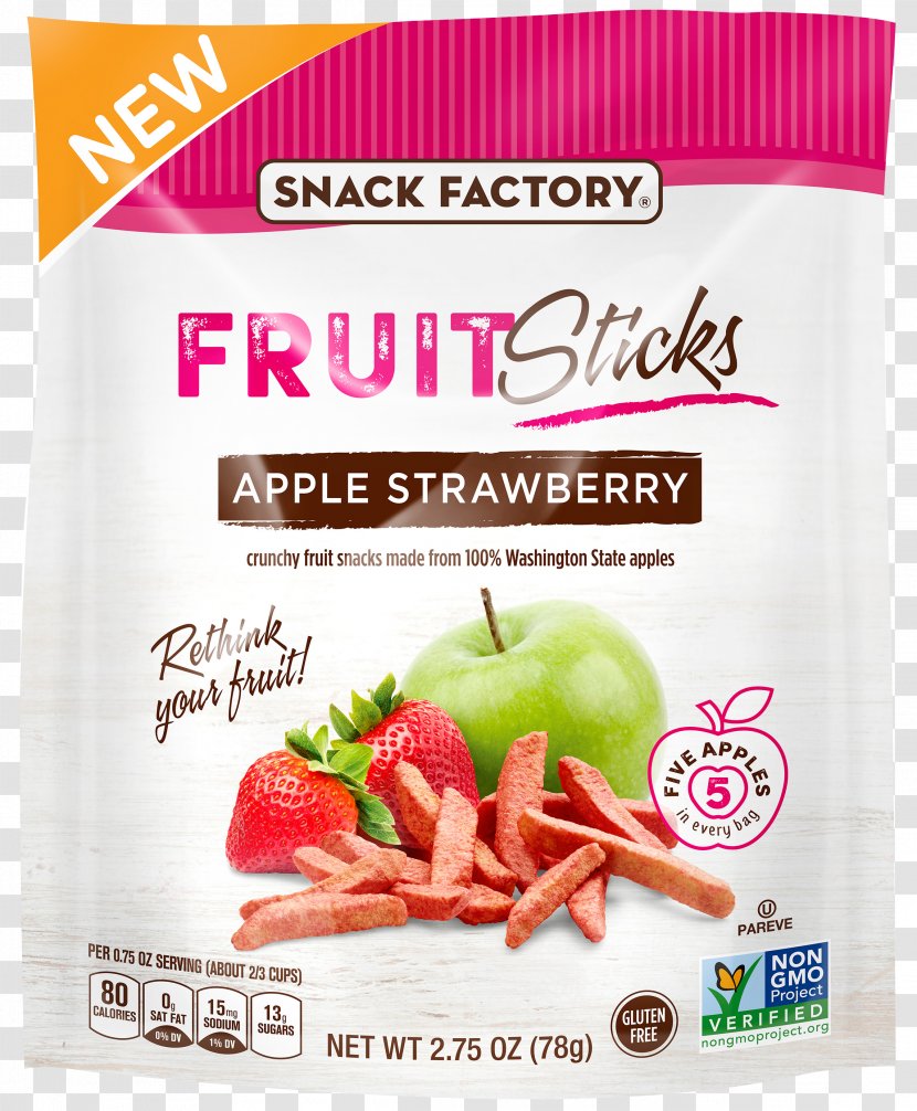 Strawberry Fruit Snacks Apple - By The Foot Transparent PNG