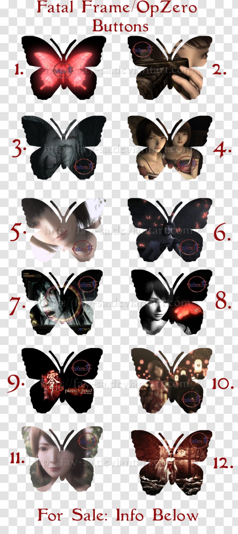 Fatal Frame II: Crimson Butterfly Project Zero 2: Wii Edition III: The Tormented Video Game - Invertebrate - Upgrade Button Transparent PNG
