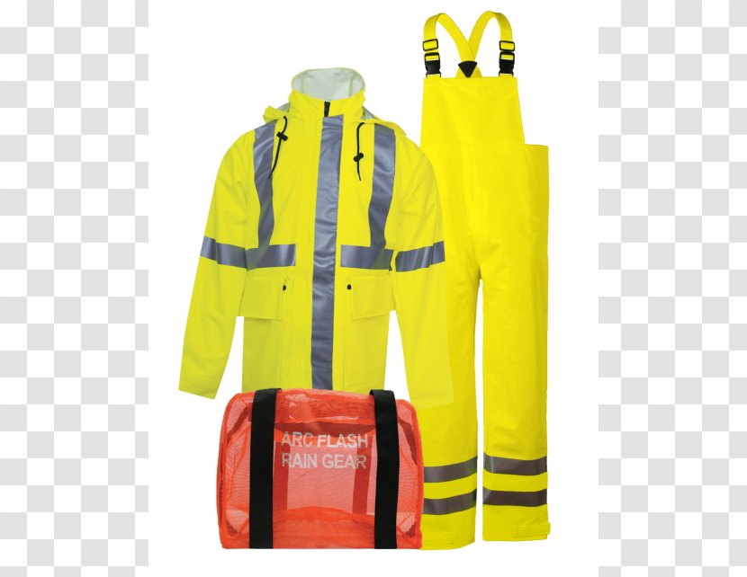 High-visibility Clothing Raincoat Jacket Overall - Personal Protective Equipment Transparent PNG