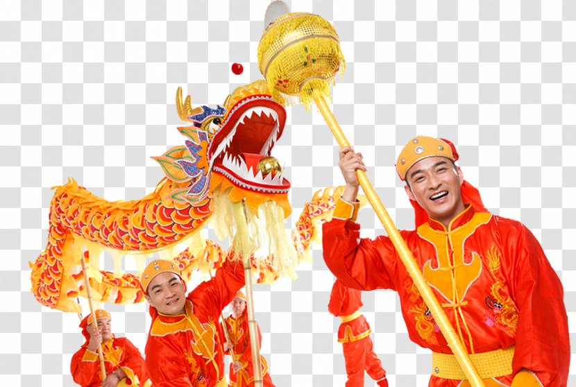 Chinese New Year Dragon Dance Tradition - Costume Transparent PNG