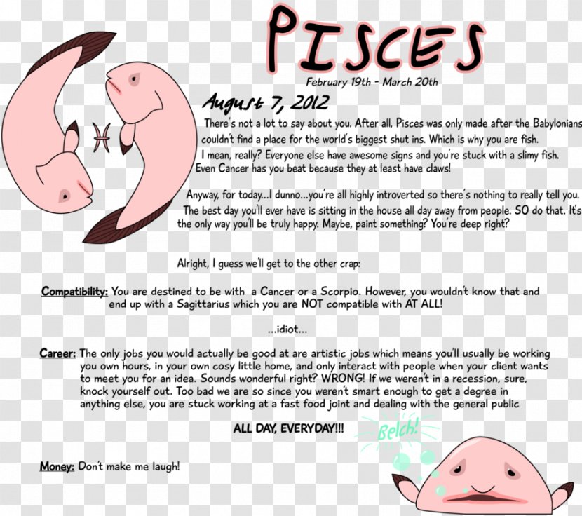 Horoscope Pisces Mammal Clip Art - Cartoon Transparent PNG