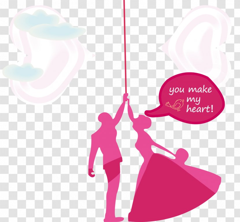 Love Romance Poster Valentines Day Qixi Festival - Family - Cartoon Wedding Decoration Transparent PNG