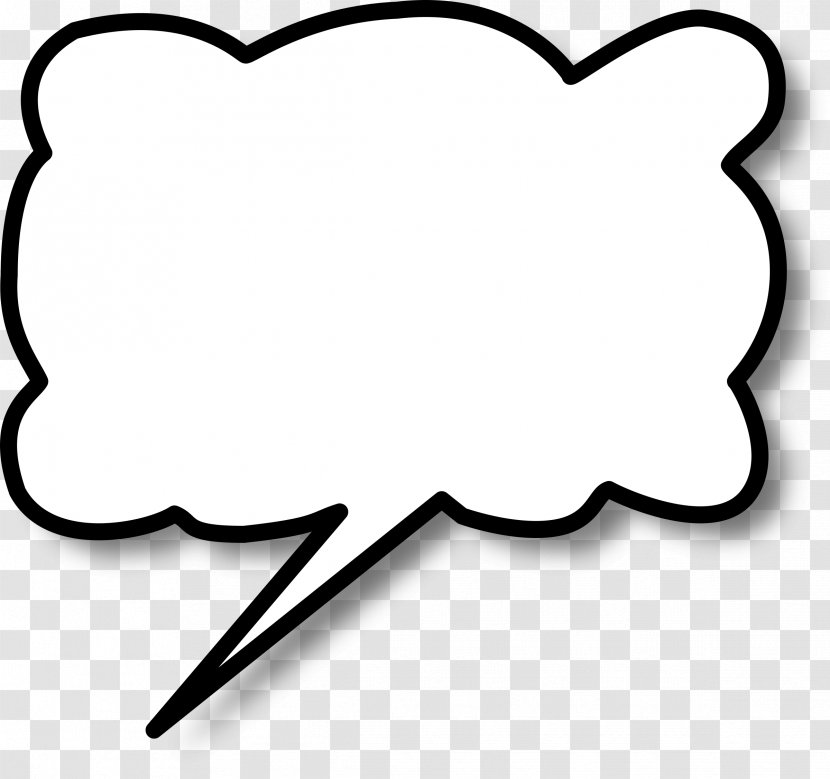 Speech Balloon Callout Clip Art - Monochrome - Call Out Transparent PNG