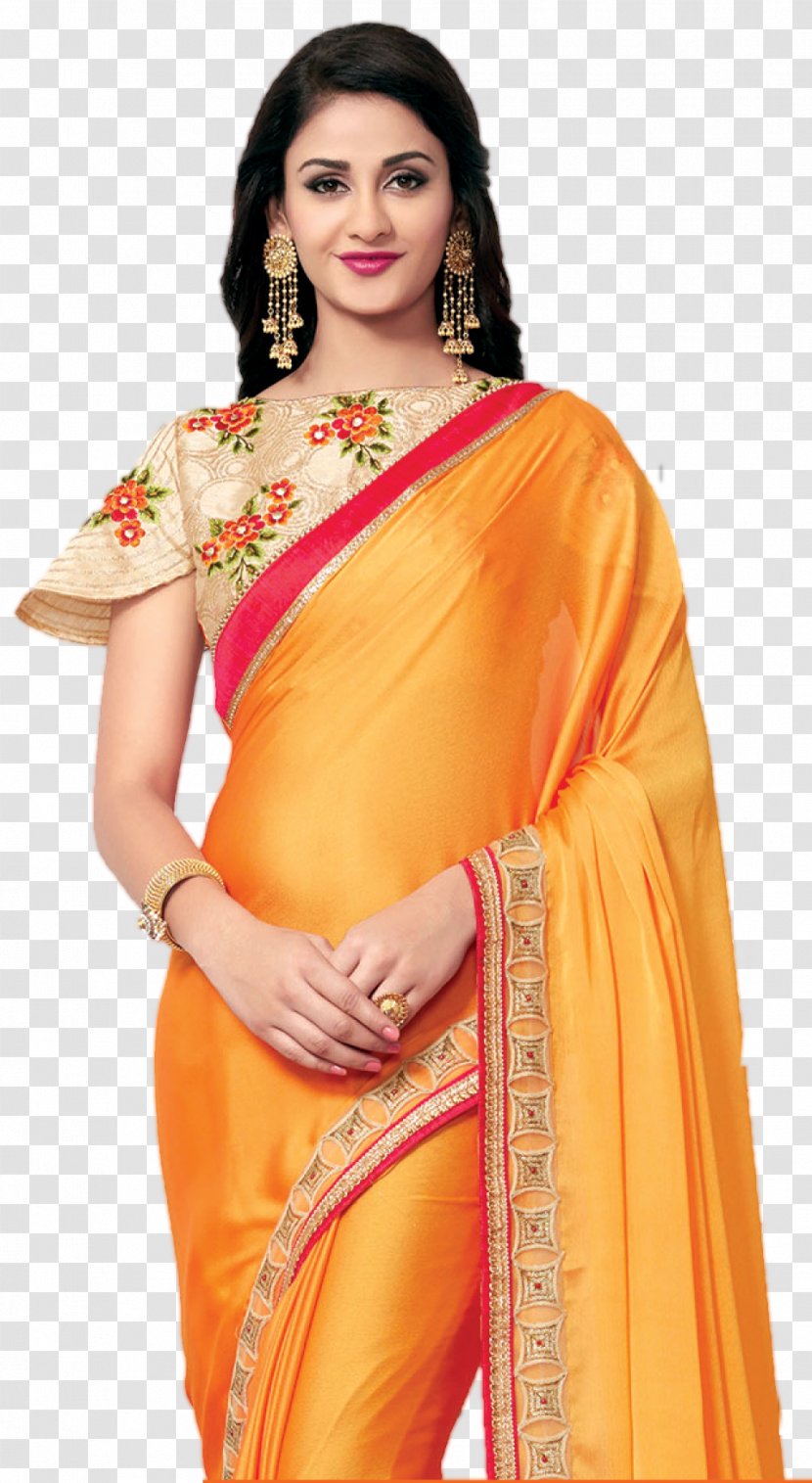 Chiffon Wedding Sari Textile - Silk - Design Transparent PNG