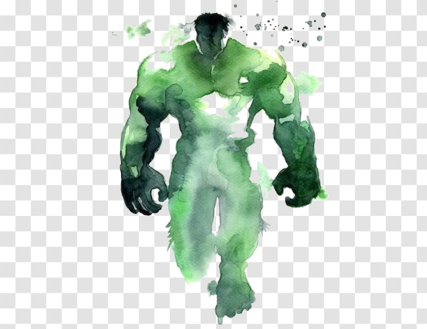 Hulk Iron Man Spider-Man Superhero Watercolor Painting - Hero - Painted Transparent PNG