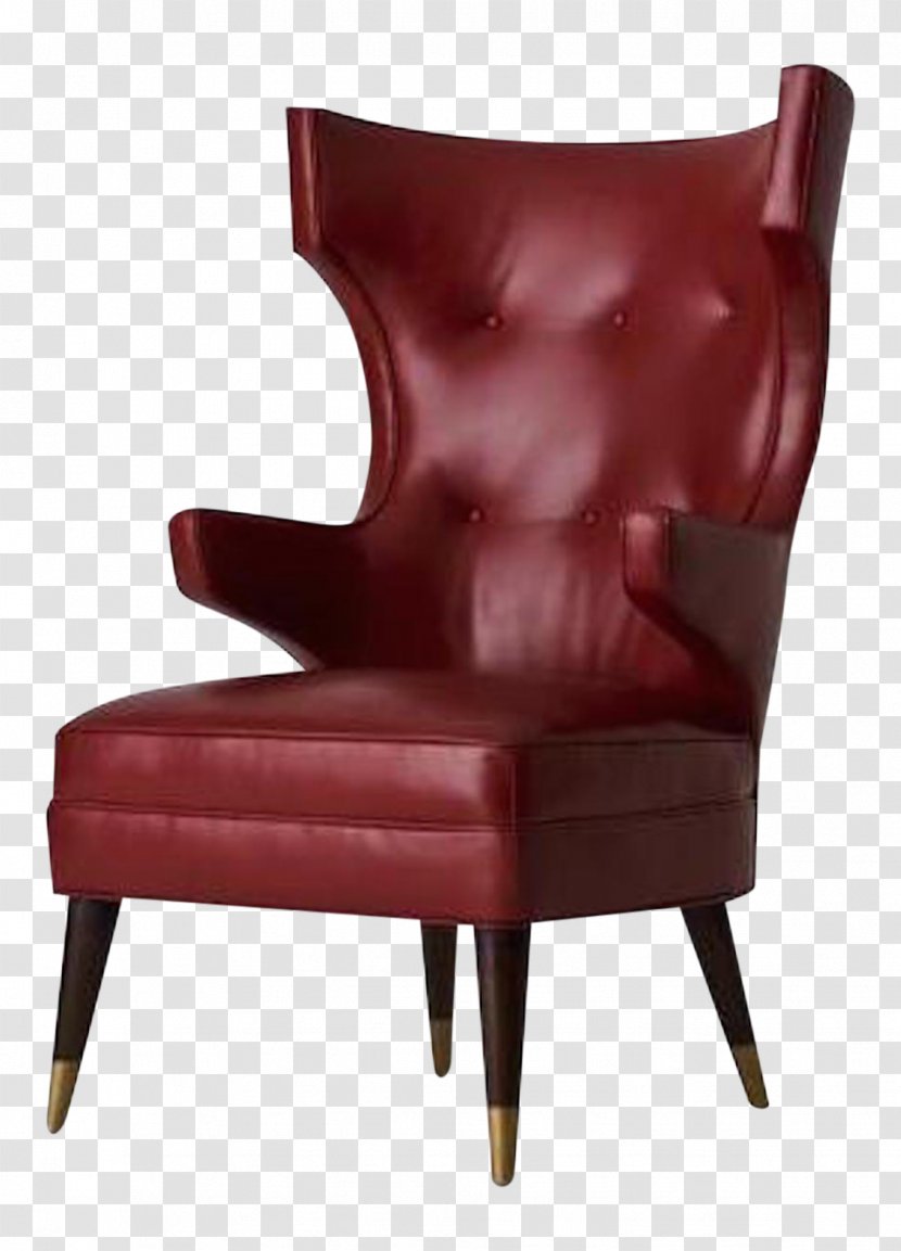 Wing Chair Club Table Foot Rests Transparent PNG