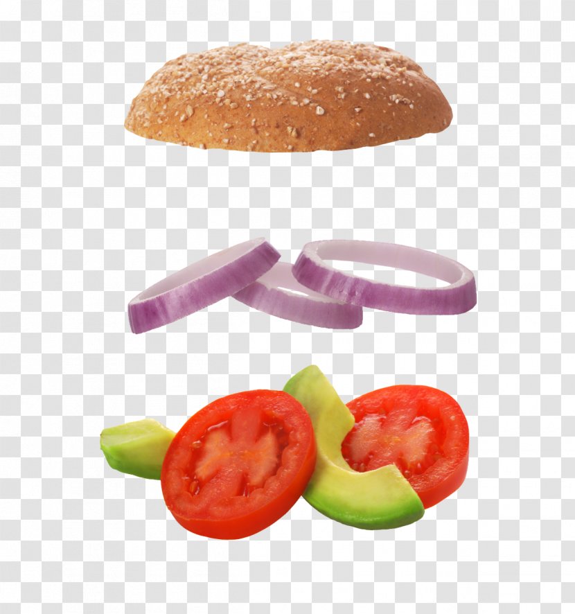 Hamburger Kaiser Roll Ham And Cheese Sandwich Veggie Burger Cheeseburger - Vegetable - Bread Fruit Transparent PNG