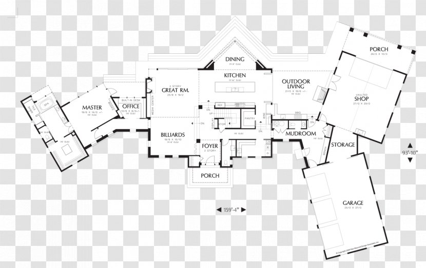 House Plan Floor Breezeway - Drawing Transparent PNG