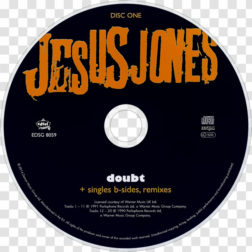 Jesus Jones Who? Where? Why? Scratched Liquidizer Compact Disc - United Kingdom - Doubt Transparent PNG