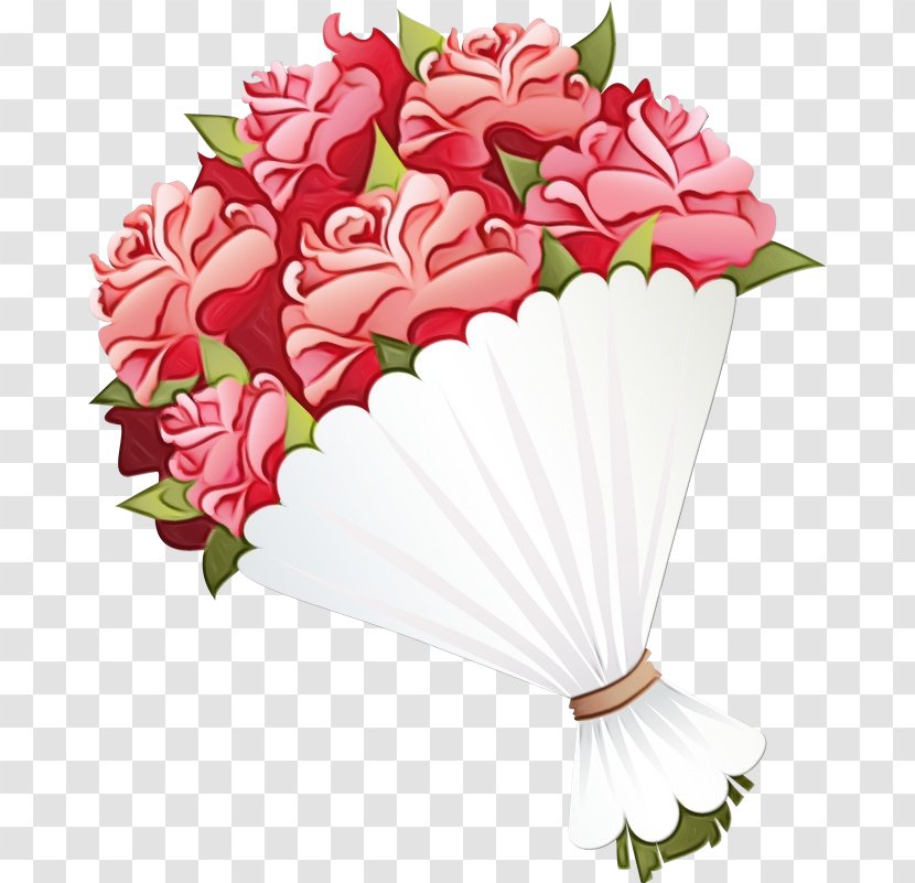 Cut Flowers Bouquet Pink Clip Art Flower - Petal - Hand Fan Plant Transparent PNG