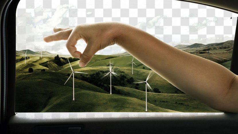 Advertising Ford Motor Company Creativity Idea Creative Director - Finger - Hand Out The Window Of FIG Touch Windmill Transparent PNG