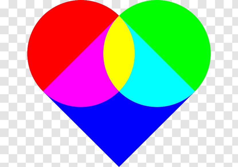 Heart RGB Color Model Clip Art - Yellow - Rgb Transparent PNG
