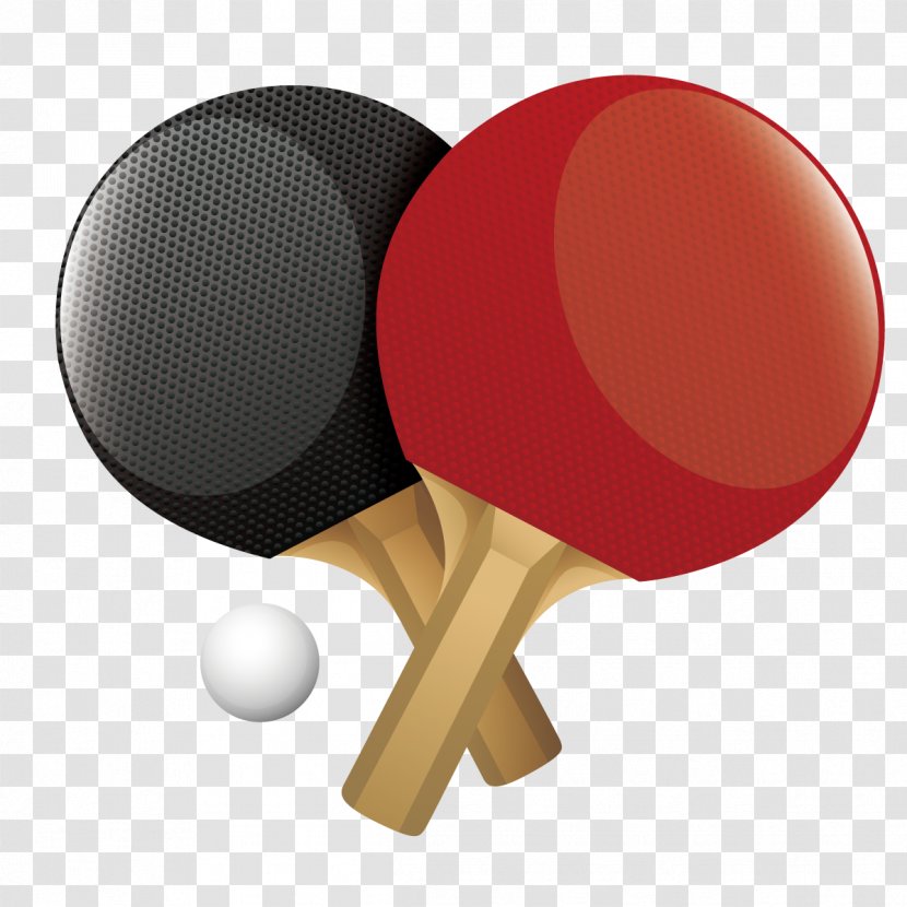Table Tennis Racket - Ball - Vector Transparent PNG