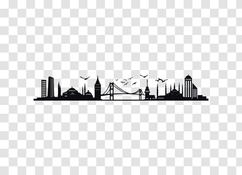 Istanbul Silhouette Skyline - Stencil - City Background Transparent PNG
