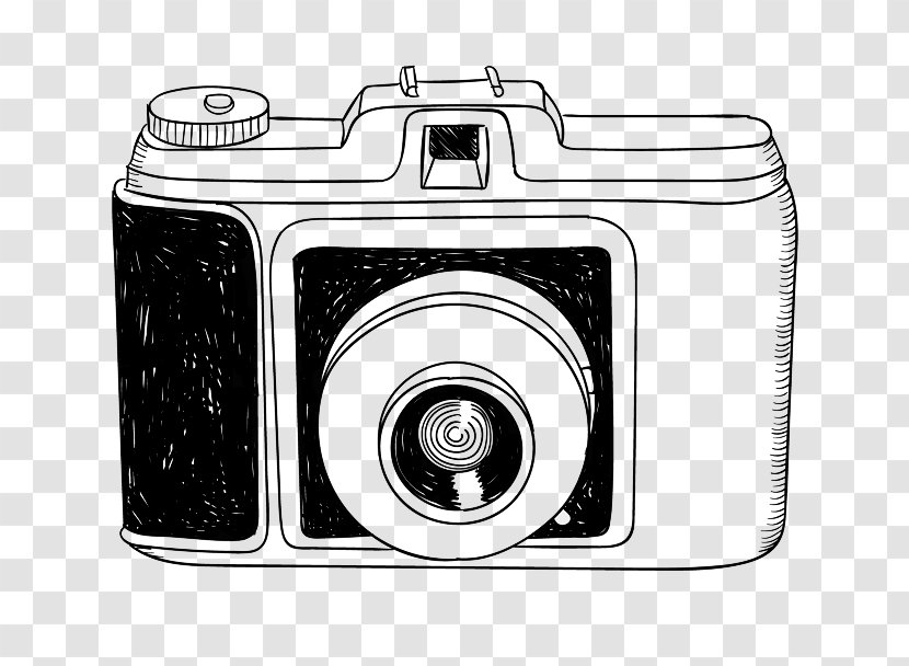 Camera Drawing Photography Clip Art - Rectangle - Simple Hand-painted The Transparent PNG