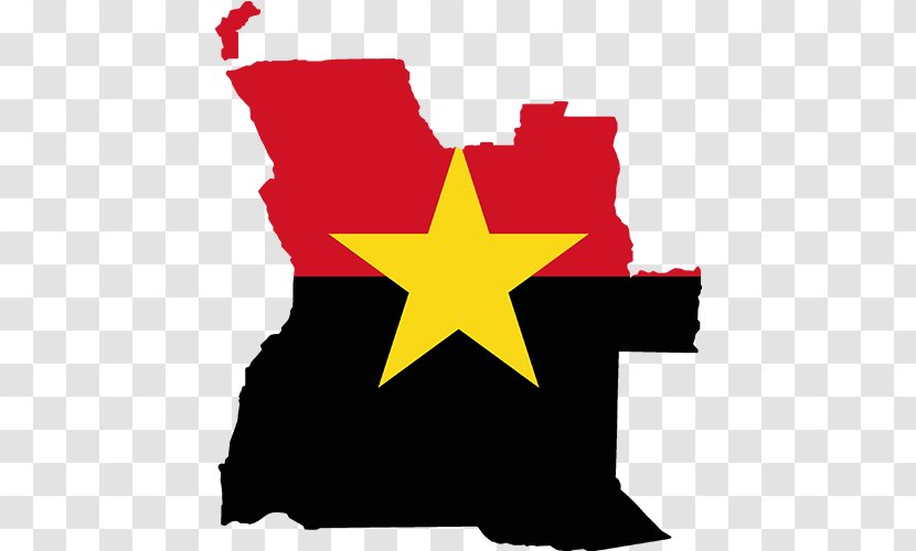 Flag Of Angola Map - Symbol Transparent PNG