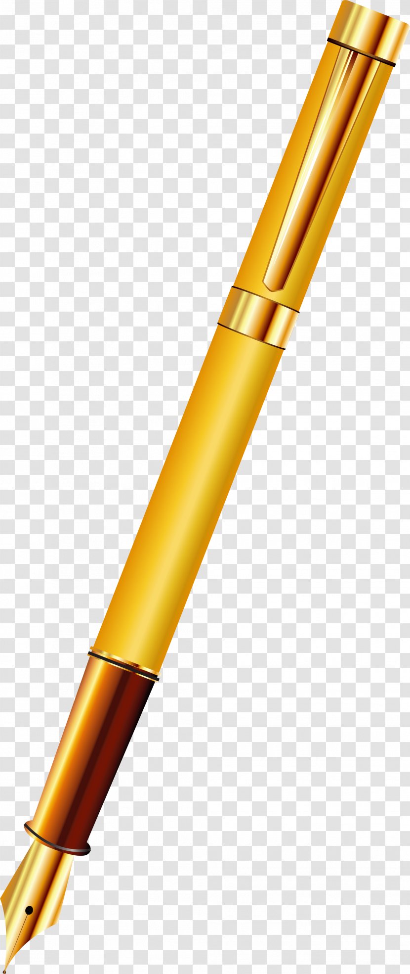 Fountain Pen Gratis - Quill - Luxury Gold Transparent PNG