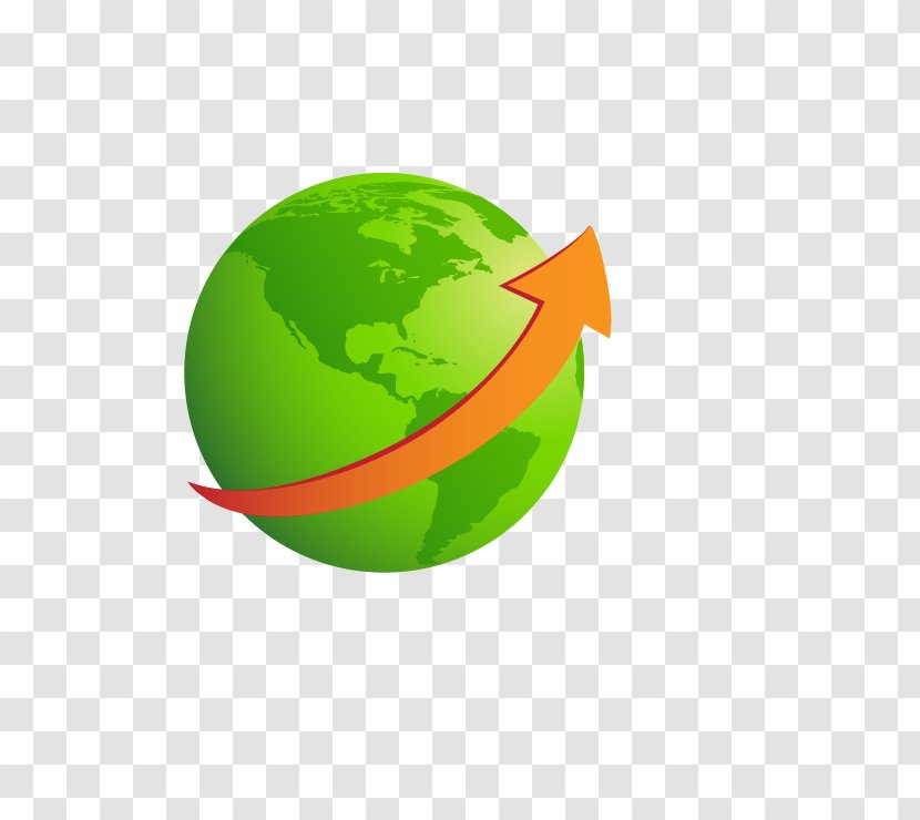 Earth Euclidean Vector Arrow Server - Green Transparent PNG