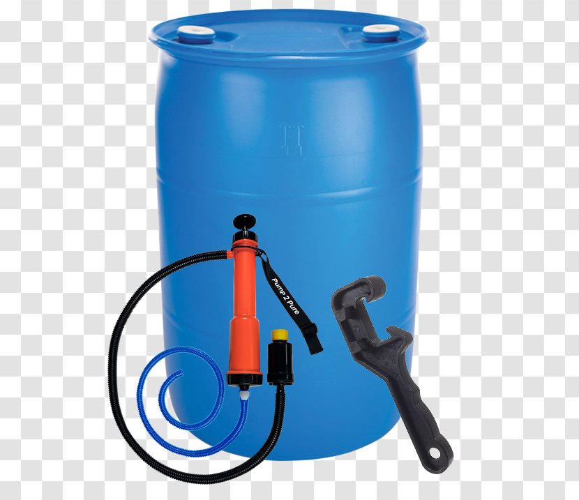 Water Storage Plastic Drum Barrel - Gallon Transparent PNG