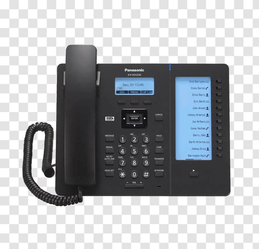 VoIP Phone Panasonic KX-HDV230 Session Initiation Protocol Business Telephone System Transparent PNG