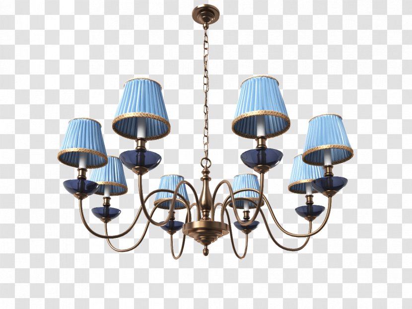 Chandelier Cobalt Blue Ceiling - Design Transparent PNG