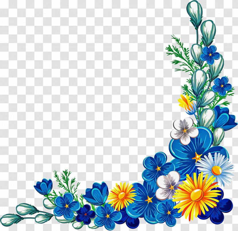 Floral Design - Blue Flower - Cut Flowers Wildflower Transparent PNG