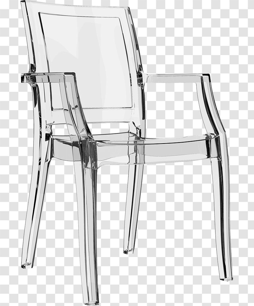 Accoudoir Folding Chair Fauteuil Plastic Transparent PNG