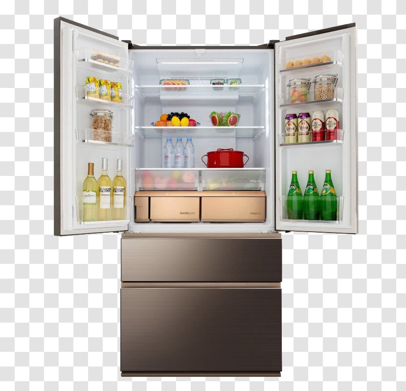 Refrigerator Gratis Home Appliance Major - French Multi Door Transparent PNG