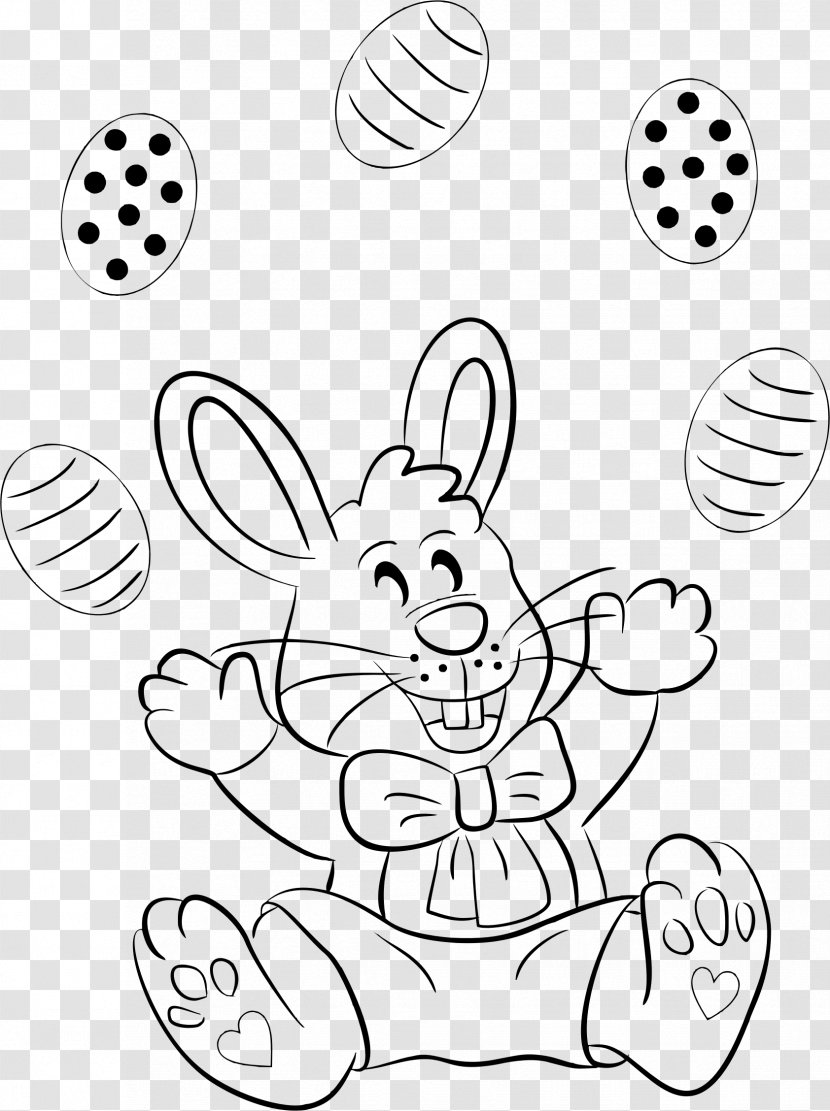 Easter Bunny Drawing Line Art Clip - Silhouette Transparent PNG