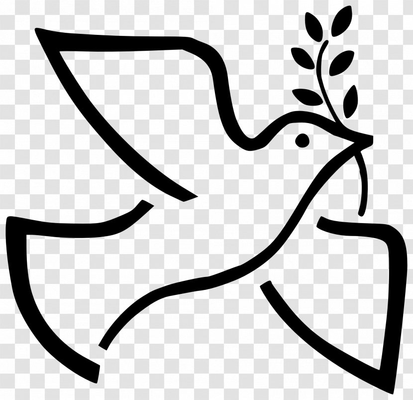 Peace Symbols Doves As Clip Art - Line - Dove Illustrator Transparent PNG
