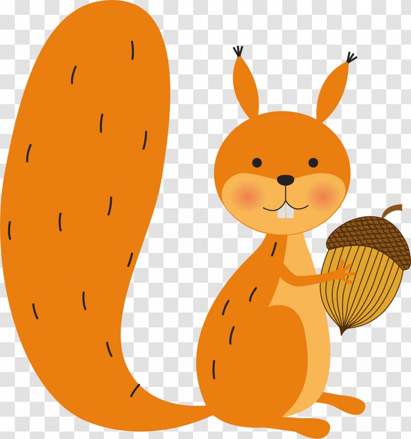 Squirrel Drawing Royalty-free Illustration - Orange - Yellow Vector Transparent PNG