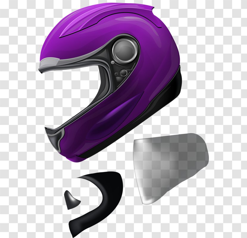 Motorcycle Helmet Bicycle Purple Racing Transparent PNG