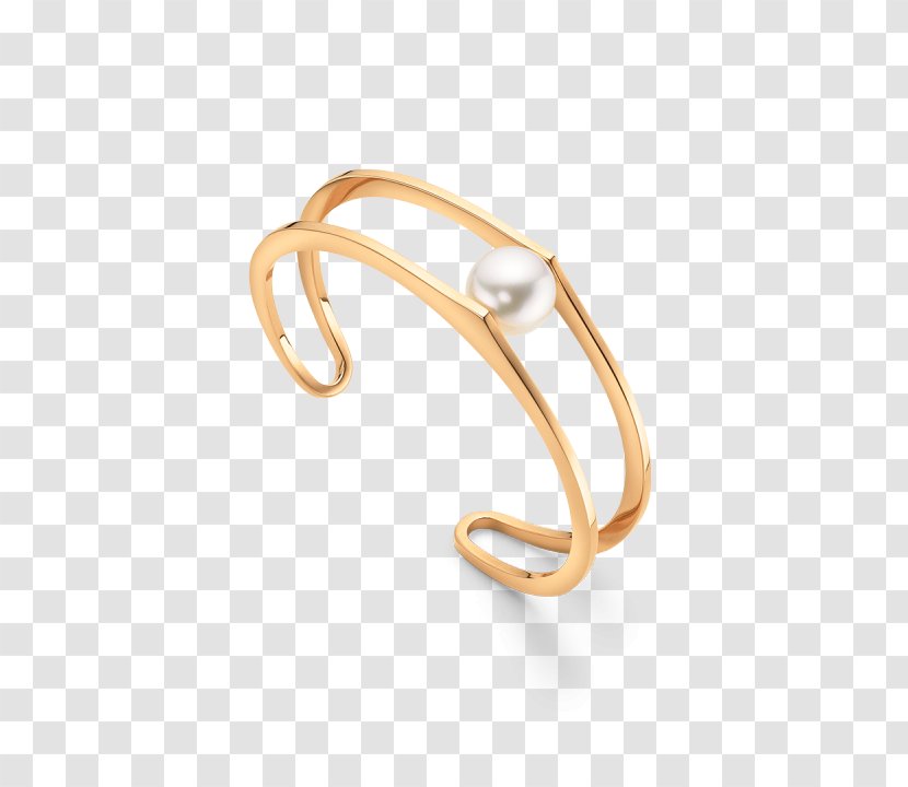 Earring Bangle Gold Pearl - Ring Transparent PNG
