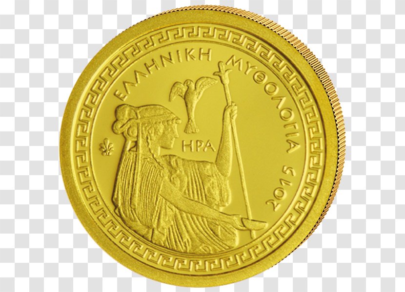 Gold Coin Hera Greek Mythology - Money Transparent PNG