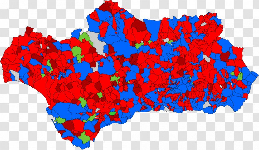 Andalusia Map - Red Transparent PNG
