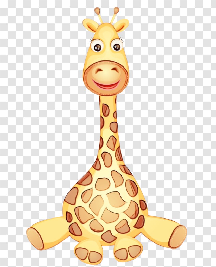 Giraffe Giraffidae Clip Art Cartoon Animal Figure - Toy - Terrestrial Transparent PNG