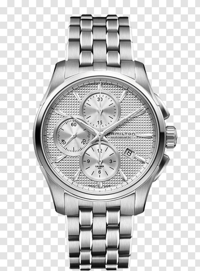 Fender Jazzmaster Hamilton Watch Company Chronograph Movement - Silver Male Transparent PNG